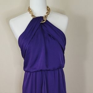 Long purple and gold Dress